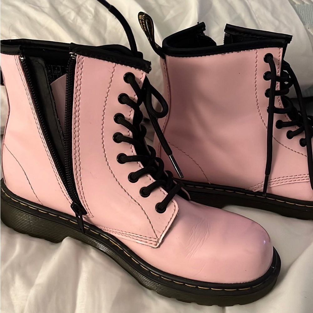 Doc Marten Pink Patent Leather Boots